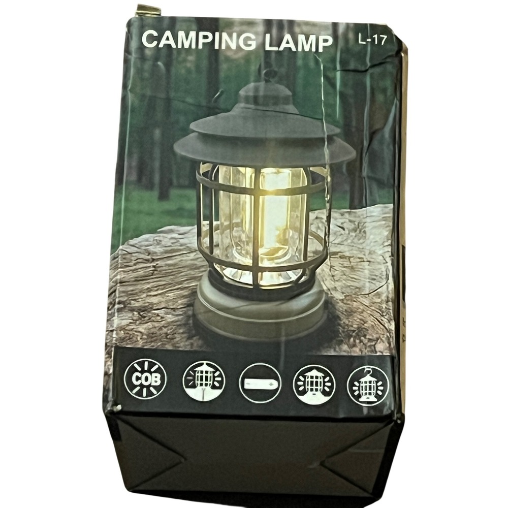 Vintage Style COB LED Camping Lantern Red Portable Battery Operated Lamp L-17